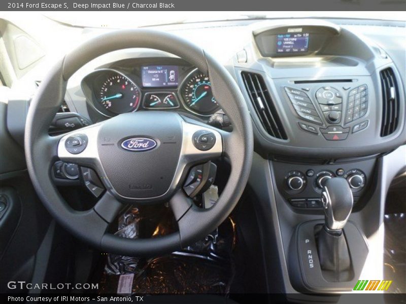 Deep Impact Blue / Charcoal Black 2014 Ford Escape S