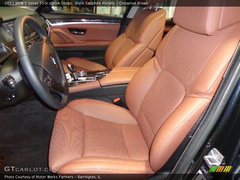 Black Sapphire Metallic / Cinnamon Brown 2011 BMW 5 Series 550i xDrive Sedan