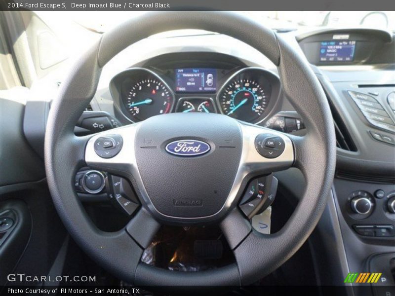 Deep Impact Blue / Charcoal Black 2014 Ford Escape S
