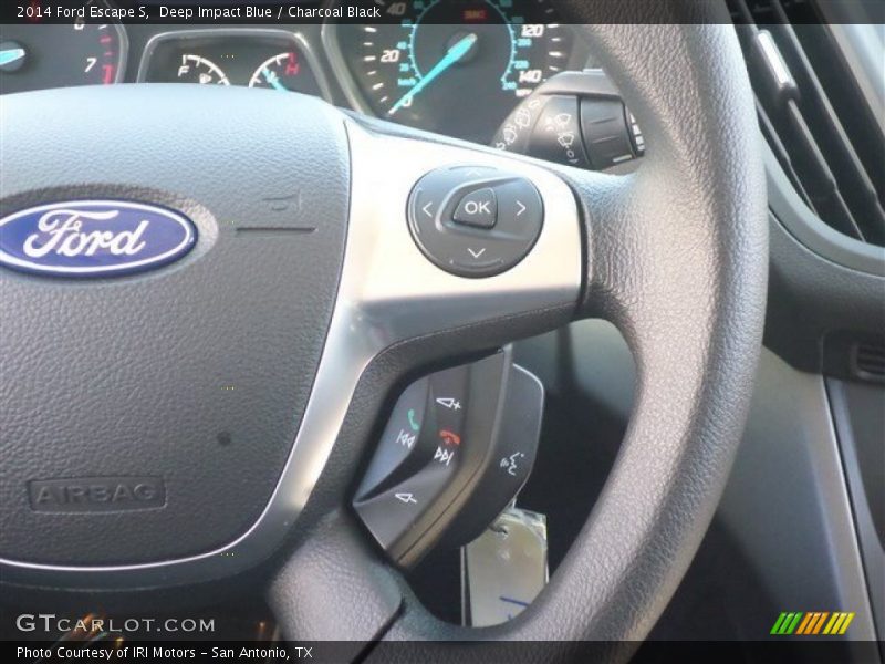 Deep Impact Blue / Charcoal Black 2014 Ford Escape S