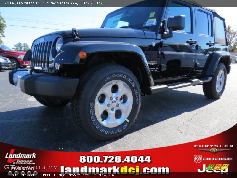 Black / Black 2014 Jeep Wrangler Unlimited Sahara 4x4