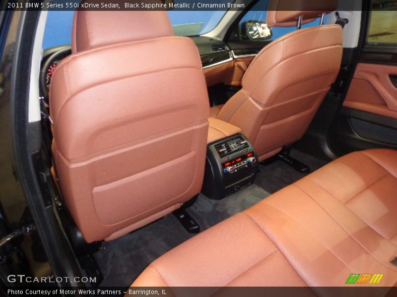 Black Sapphire Metallic / Cinnamon Brown 2011 BMW 5 Series 550i xDrive Sedan