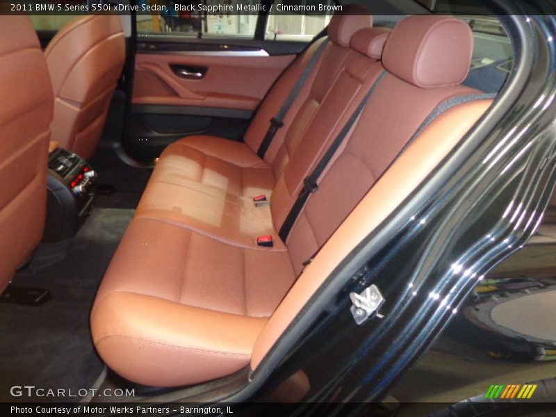 Black Sapphire Metallic / Cinnamon Brown 2011 BMW 5 Series 550i xDrive Sedan