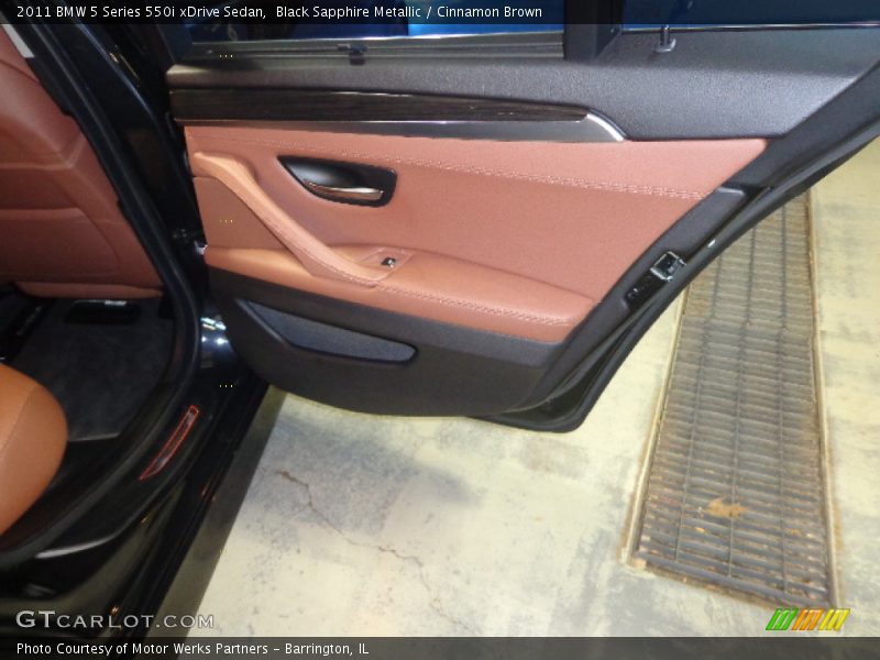 Black Sapphire Metallic / Cinnamon Brown 2011 BMW 5 Series 550i xDrive Sedan