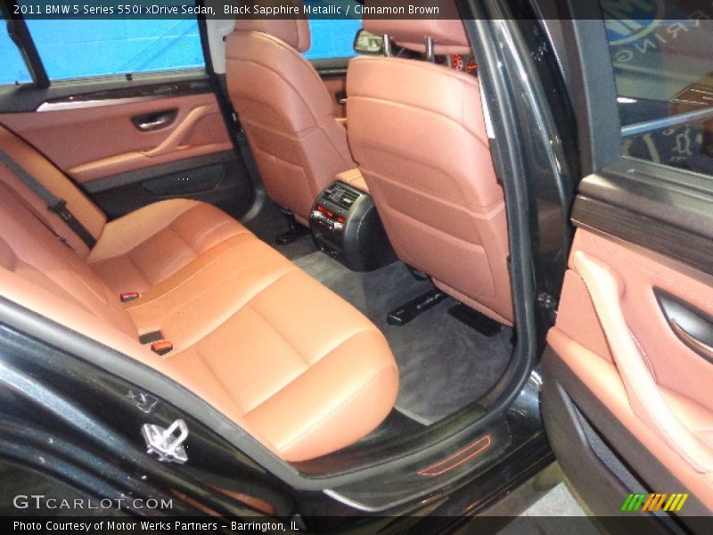 Black Sapphire Metallic / Cinnamon Brown 2011 BMW 5 Series 550i xDrive Sedan