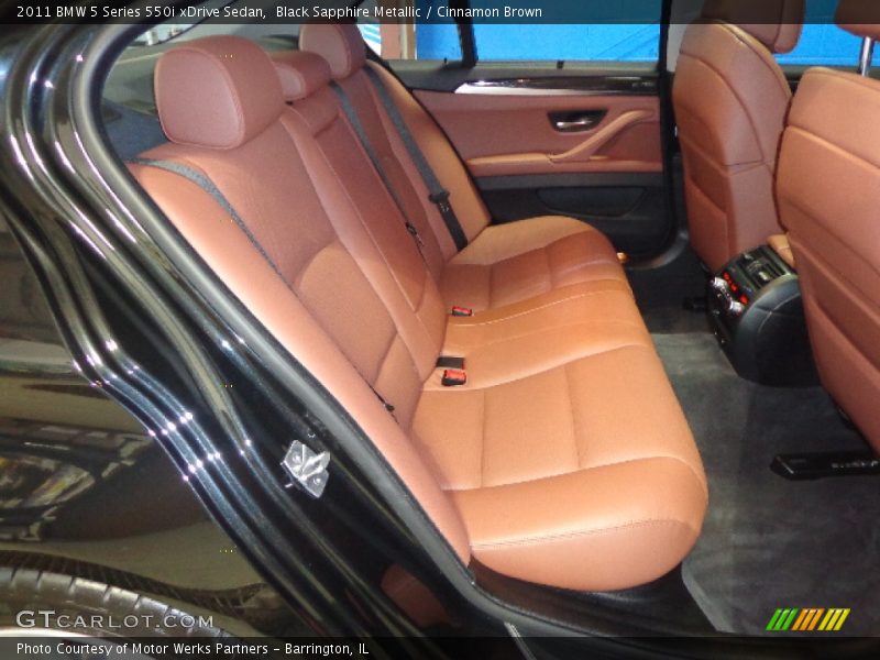 Black Sapphire Metallic / Cinnamon Brown 2011 BMW 5 Series 550i xDrive Sedan