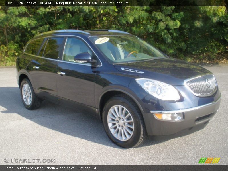 Ming Blue Metallic / Dark Titanium/Titanium 2009 Buick Enclave CXL AWD