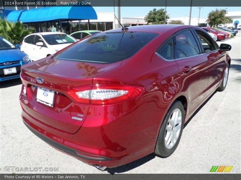 Ruby Red / Dune 2014 Ford Fusion SE EcoBoost