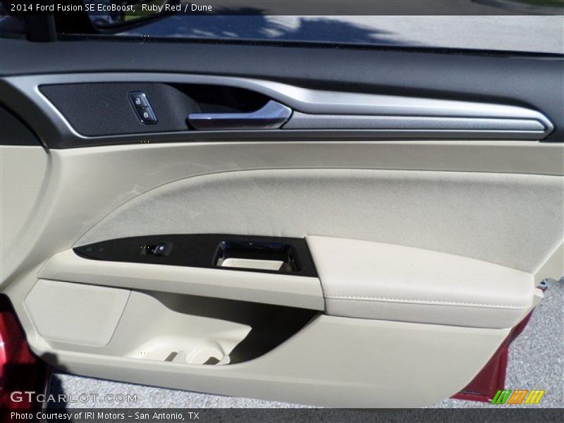 Ruby Red / Dune 2014 Ford Fusion SE EcoBoost