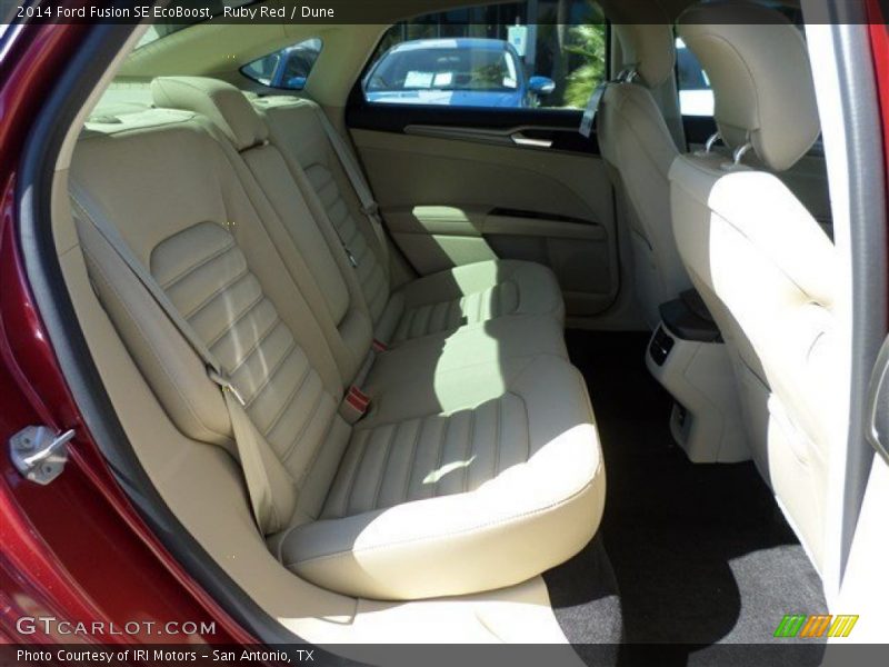 Ruby Red / Dune 2014 Ford Fusion SE EcoBoost