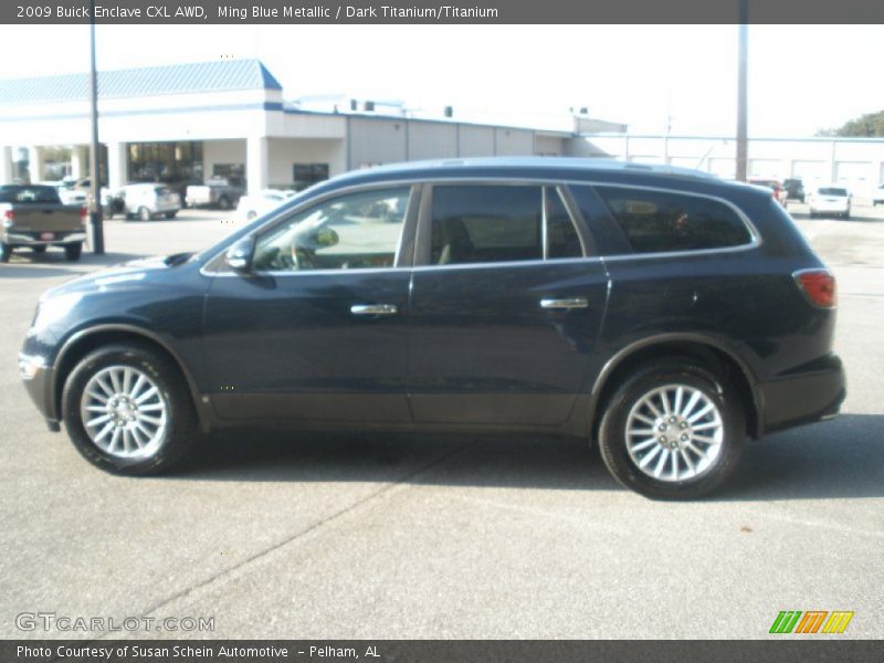 Ming Blue Metallic / Dark Titanium/Titanium 2009 Buick Enclave CXL AWD