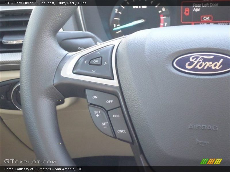 Ruby Red / Dune 2014 Ford Fusion SE EcoBoost