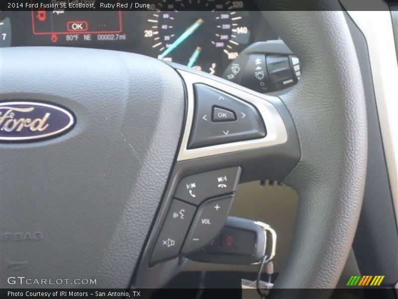 Ruby Red / Dune 2014 Ford Fusion SE EcoBoost