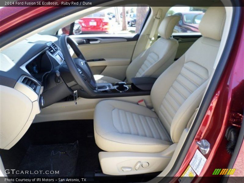 Ruby Red / Dune 2014 Ford Fusion SE EcoBoost