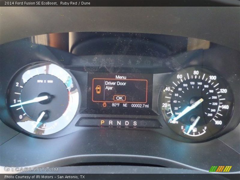 Ruby Red / Dune 2014 Ford Fusion SE EcoBoost