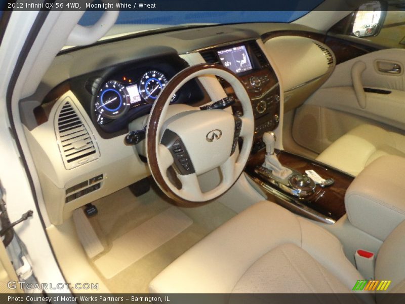 Moonlight White / Wheat 2012 Infiniti QX 56 4WD
