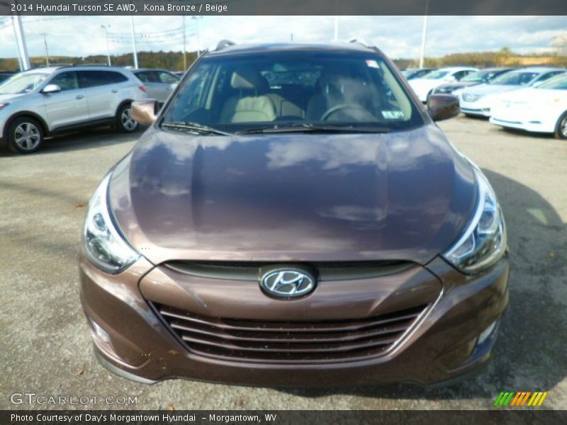 Kona Bronze / Beige 2014 Hyundai Tucson SE AWD