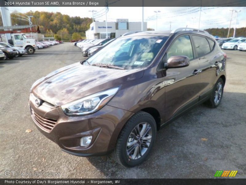 Kona Bronze / Beige 2014 Hyundai Tucson SE AWD