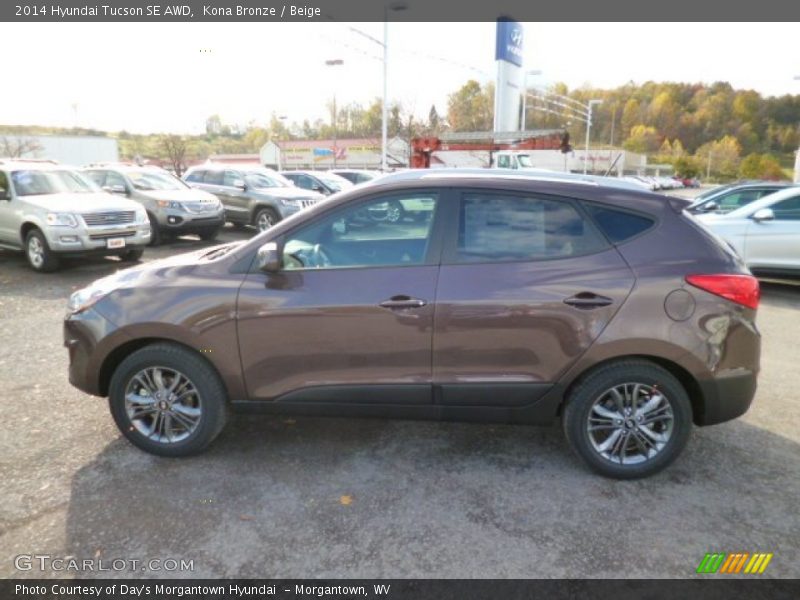 Kona Bronze / Beige 2014 Hyundai Tucson SE AWD