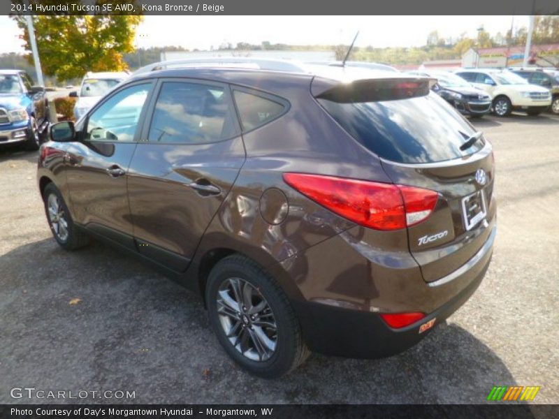 Kona Bronze / Beige 2014 Hyundai Tucson SE AWD