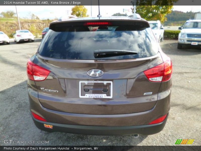 Kona Bronze / Beige 2014 Hyundai Tucson SE AWD
