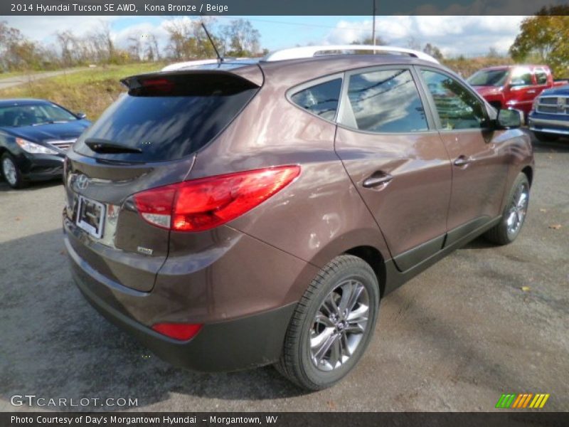 Kona Bronze / Beige 2014 Hyundai Tucson SE AWD
