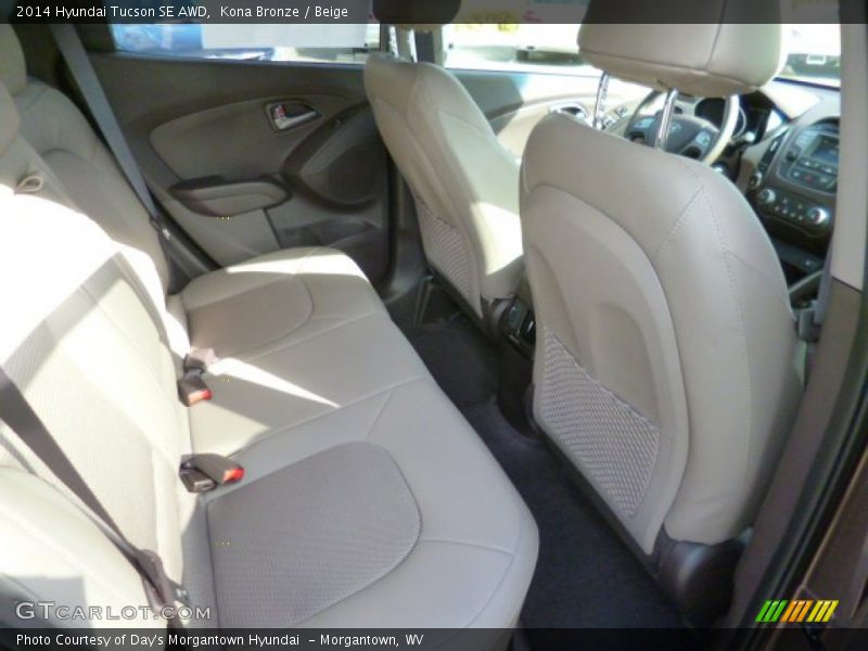 Rear Seat of 2014 Tucson SE AWD