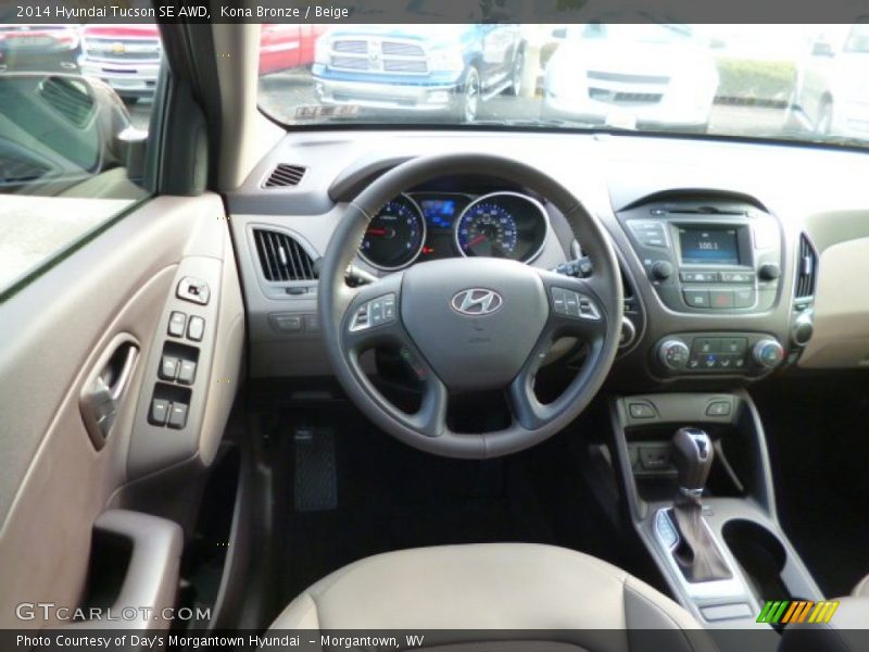 Kona Bronze / Beige 2014 Hyundai Tucson SE AWD