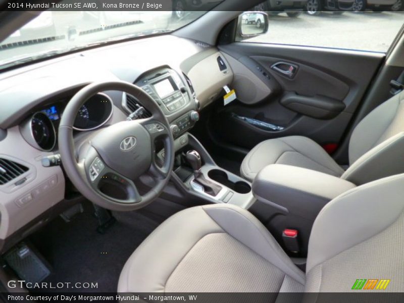 Beige Interior - 2014 Tucson SE AWD 