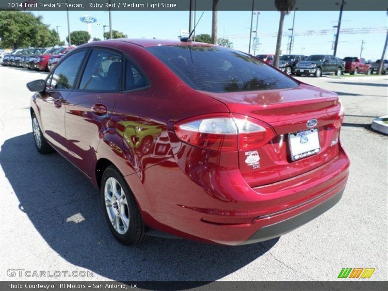 Ruby Red / Medium Light Stone 2014 Ford Fiesta SE Sedan
