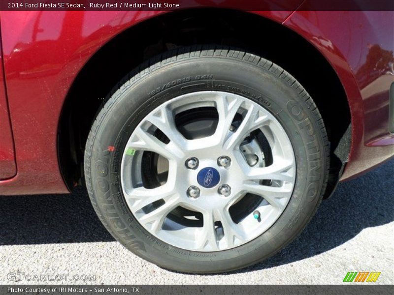 Ruby Red / Medium Light Stone 2014 Ford Fiesta SE Sedan