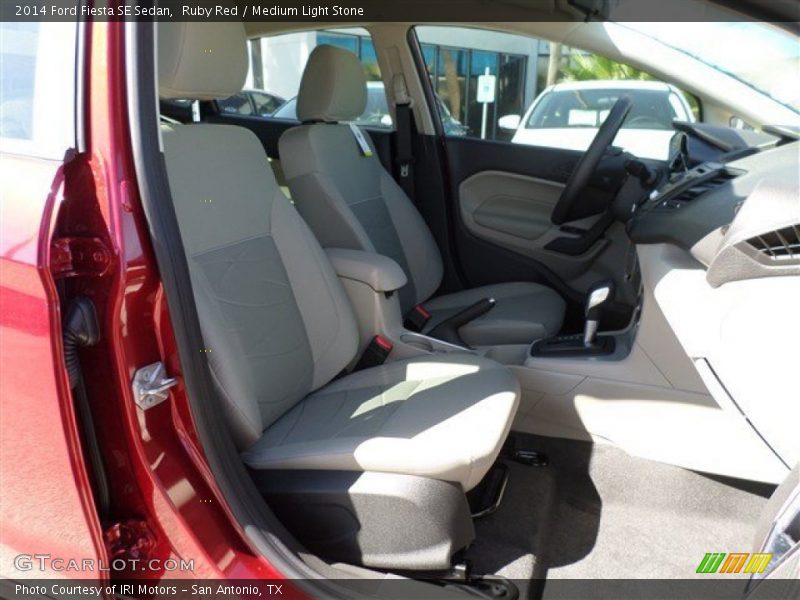 Ruby Red / Medium Light Stone 2014 Ford Fiesta SE Sedan