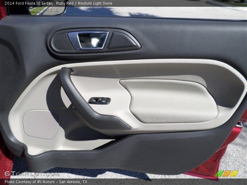 Ruby Red / Medium Light Stone 2014 Ford Fiesta SE Sedan