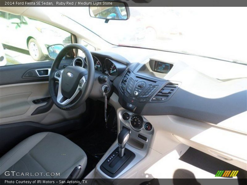 Ruby Red / Medium Light Stone 2014 Ford Fiesta SE Sedan