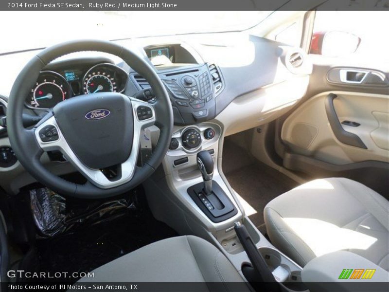 Ruby Red / Medium Light Stone 2014 Ford Fiesta SE Sedan