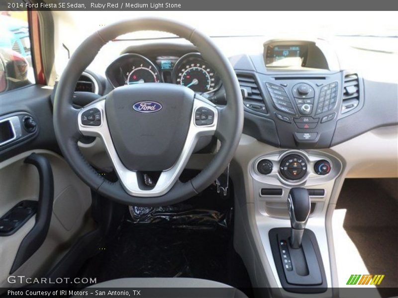 Ruby Red / Medium Light Stone 2014 Ford Fiesta SE Sedan