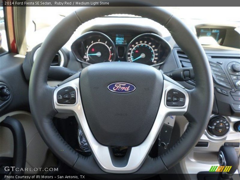 Ruby Red / Medium Light Stone 2014 Ford Fiesta SE Sedan