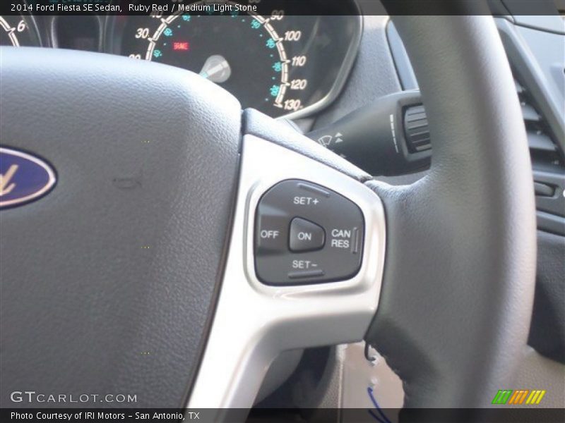 Ruby Red / Medium Light Stone 2014 Ford Fiesta SE Sedan