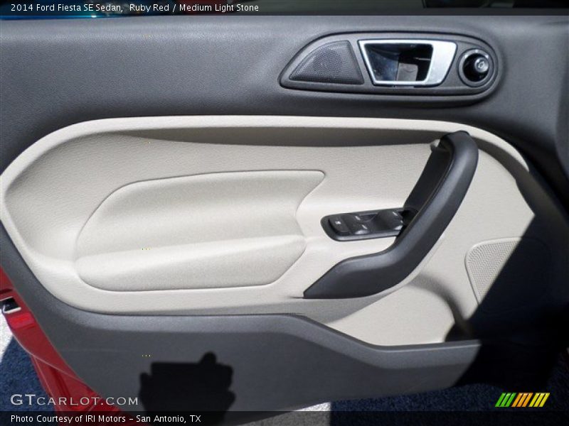 Ruby Red / Medium Light Stone 2014 Ford Fiesta SE Sedan