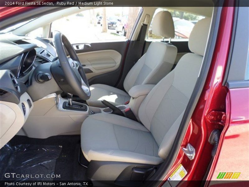 Ruby Red / Medium Light Stone 2014 Ford Fiesta SE Sedan