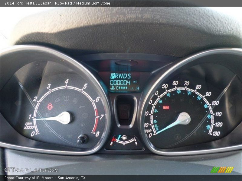 Ruby Red / Medium Light Stone 2014 Ford Fiesta SE Sedan