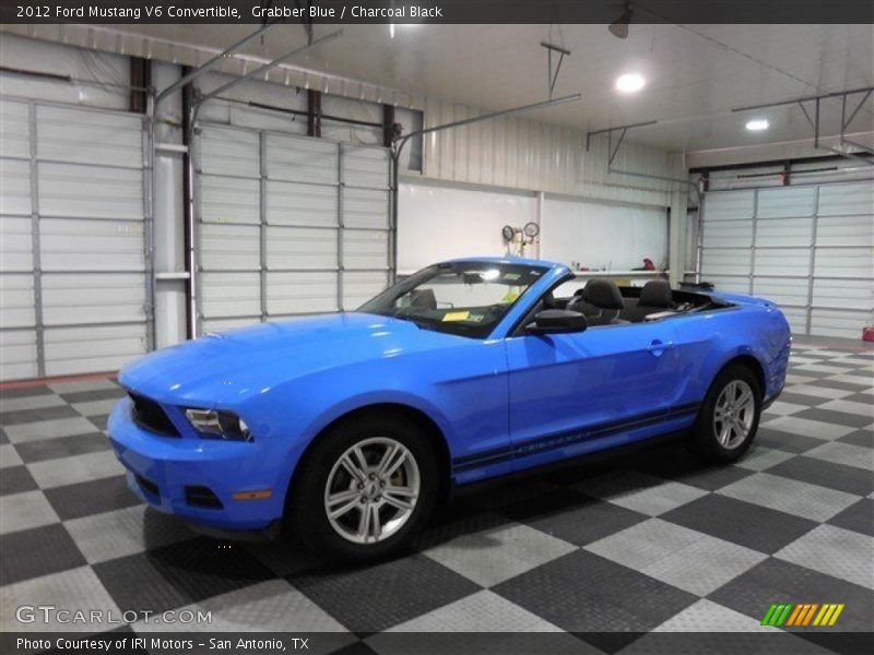 Grabber Blue / Charcoal Black 2012 Ford Mustang V6 Convertible