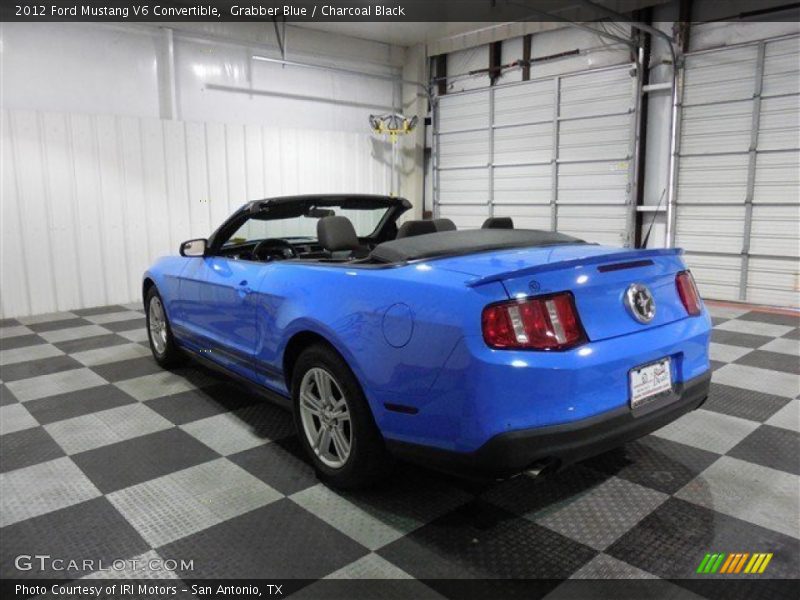 Grabber Blue / Charcoal Black 2012 Ford Mustang V6 Convertible