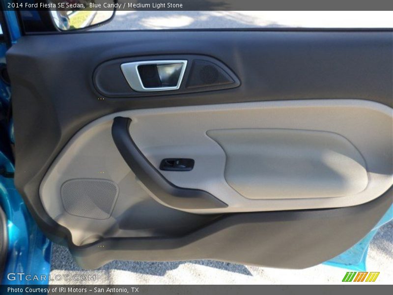 Blue Candy / Medium Light Stone 2014 Ford Fiesta SE Sedan