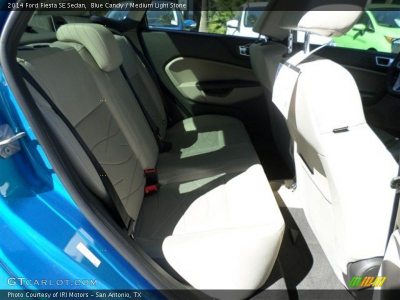 Blue Candy / Medium Light Stone 2014 Ford Fiesta SE Sedan