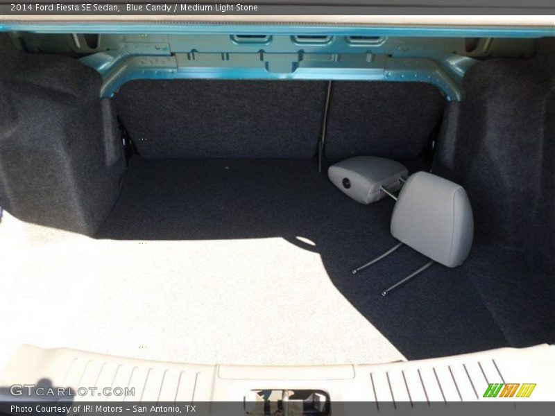 Blue Candy / Medium Light Stone 2014 Ford Fiesta SE Sedan