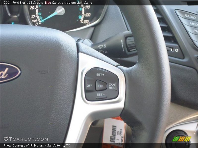 Blue Candy / Medium Light Stone 2014 Ford Fiesta SE Sedan