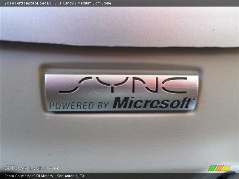 Blue Candy / Medium Light Stone 2014 Ford Fiesta SE Sedan