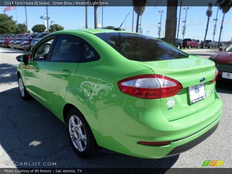 Green Envy / Medium Light Stone 2014 Ford Fiesta SE Sedan