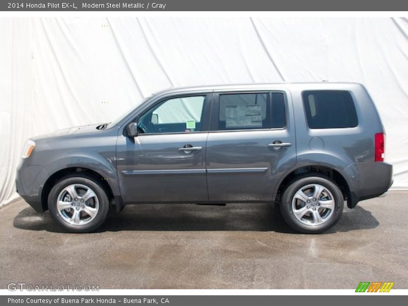 Modern Steel Metallic / Gray 2014 Honda Pilot EX-L